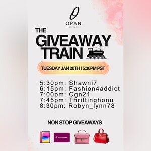 Tuesday, January 20, at 7:28 PM PT - Opan Bins Jewelry Raid Train!!